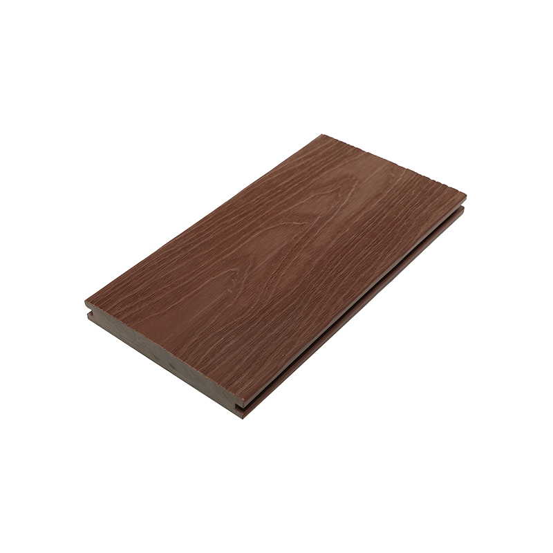 Lantai Komposit Plastik Kayu WPC Decking Co-ekstrusi Padat
