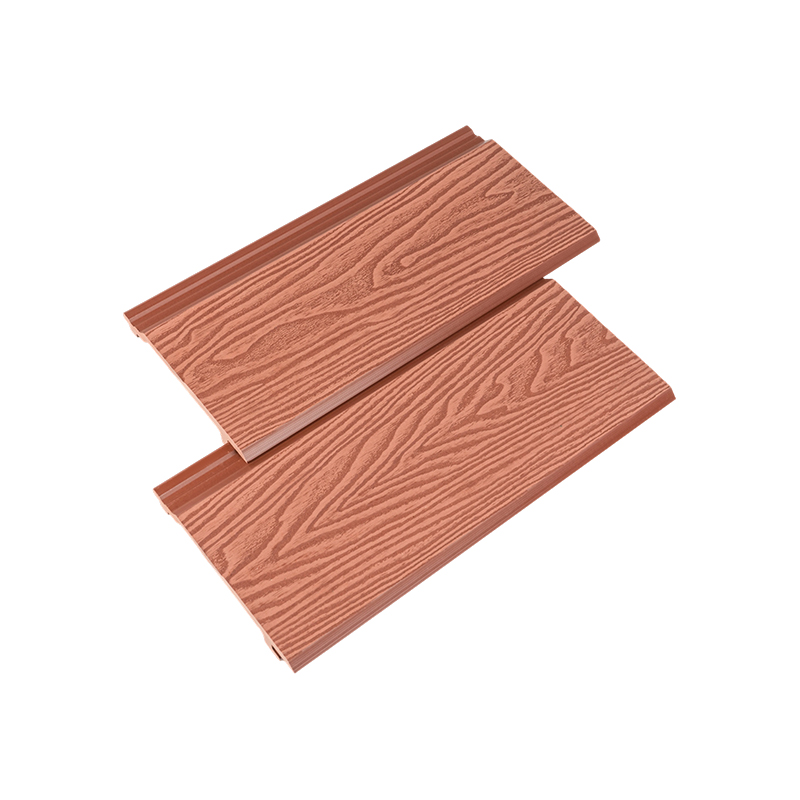 Panel Dinding Luar Ruangan Cladding Timbul 3D Decking WPC